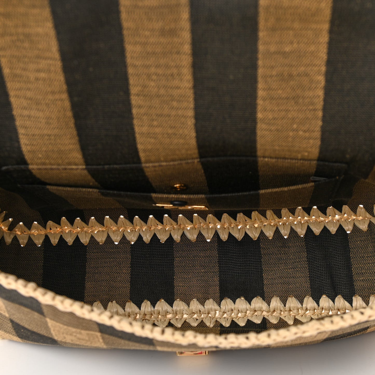 Fabric Jacquard Raffia Straw Pequin Gingham Woven Baguette Beige Black Natural