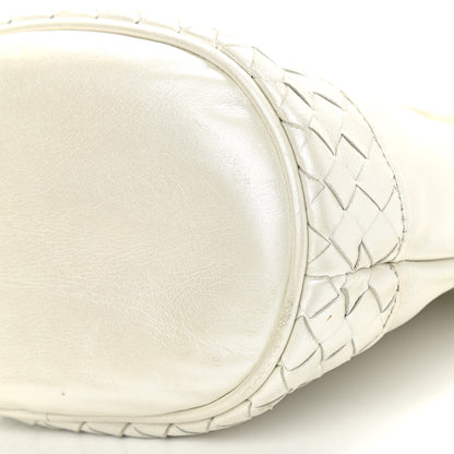 Bottega Veneta Nappa Intrecciato Drawstring Bucket Bag White 10 of 14