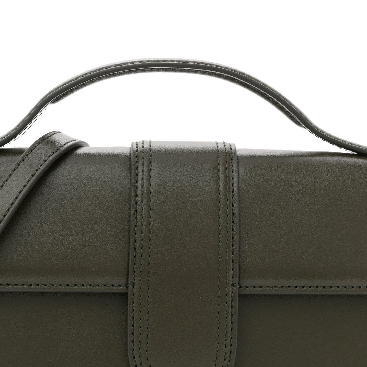 Jacquemus Smooth Calfskin Le Grand Bambino Dark Khaki 7 of 10