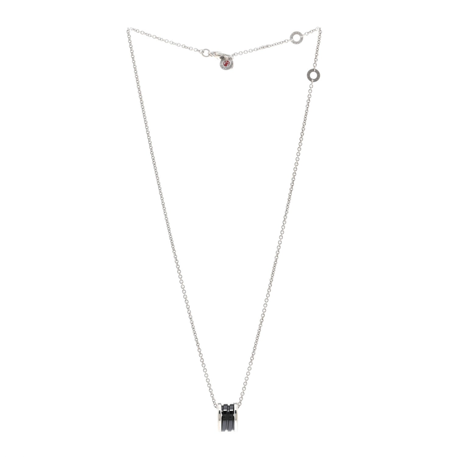 Bulgari Sterling Silver Ceramic Save The Children Pendant Necklace 3 of 5