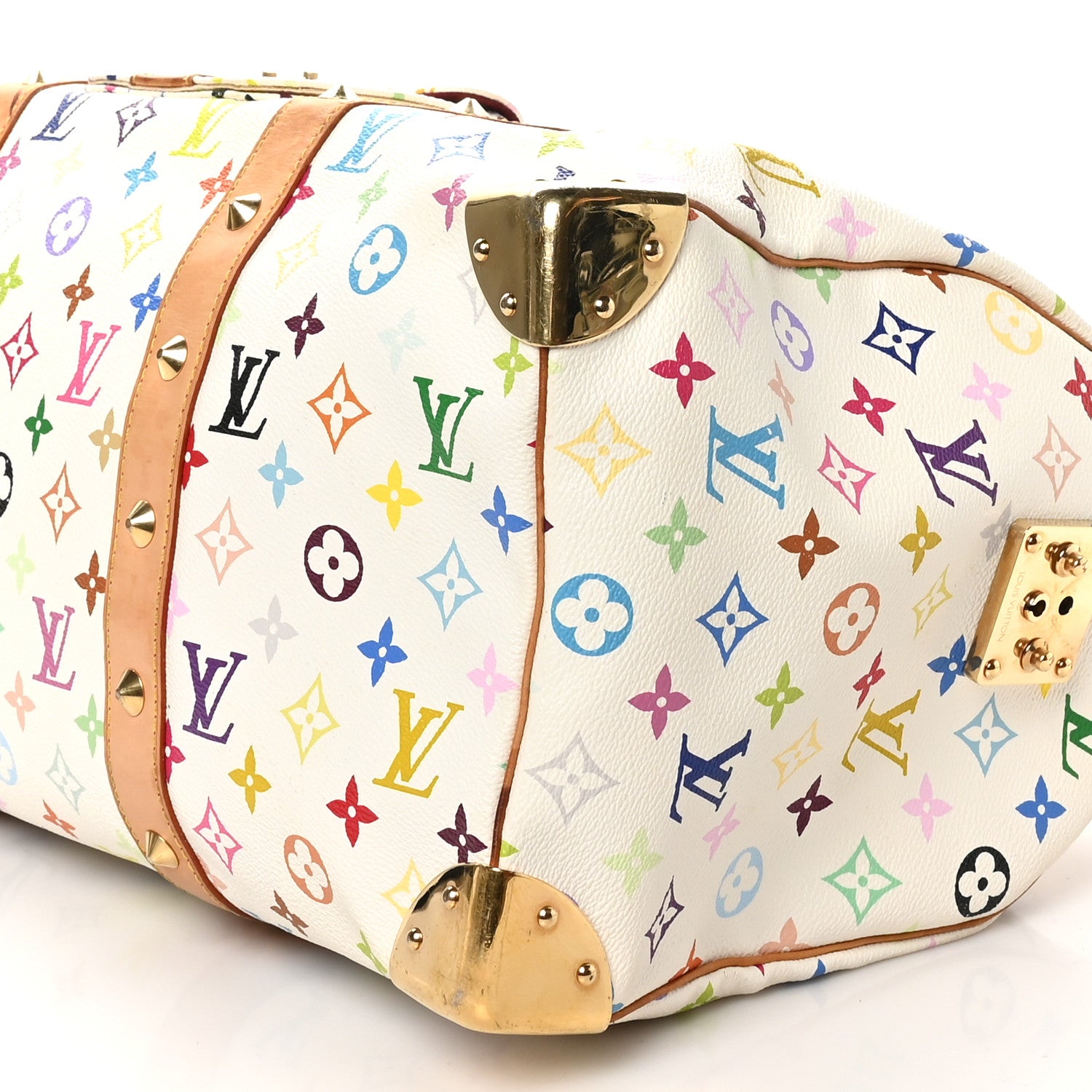Louis Vuitton Monogram Multicolor Keepall 45 White 8 of 10