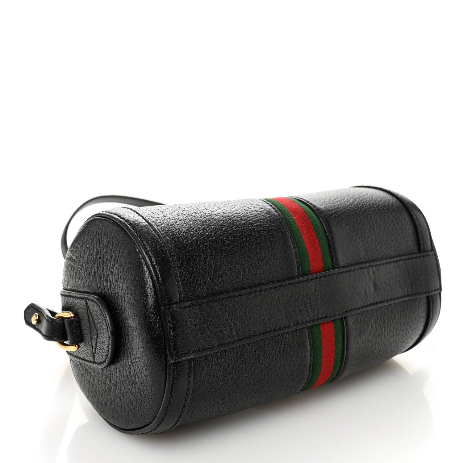 Gucci Textured Calfskin Small Ophidia Boston Bag Black 4 of 11