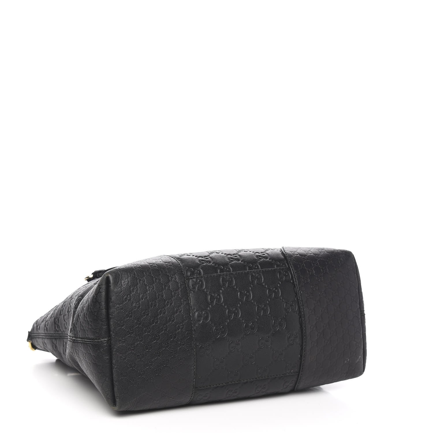 Gucci Guccissima Medium Bree Foldover Tote Black 3 of 12