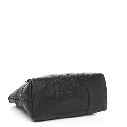 Gucci Guccissima Medium Bree Foldover Tote Black 3 of 12