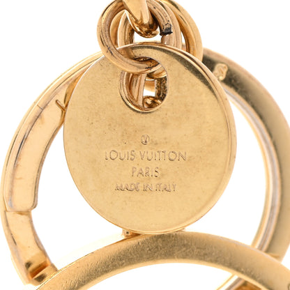 Louis Vuitton Metal LV Circle Bag Charm Key Holder Gold 4 of 4