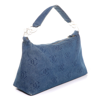 Chanel Denim CC Hobo Dark Blue 3 of 9
