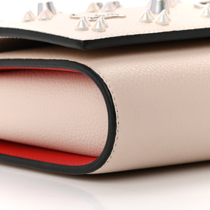 Christian Louboutin Grained Calfskin Spikes Loubinthesky Paloma Clutch Leche 10 of 15