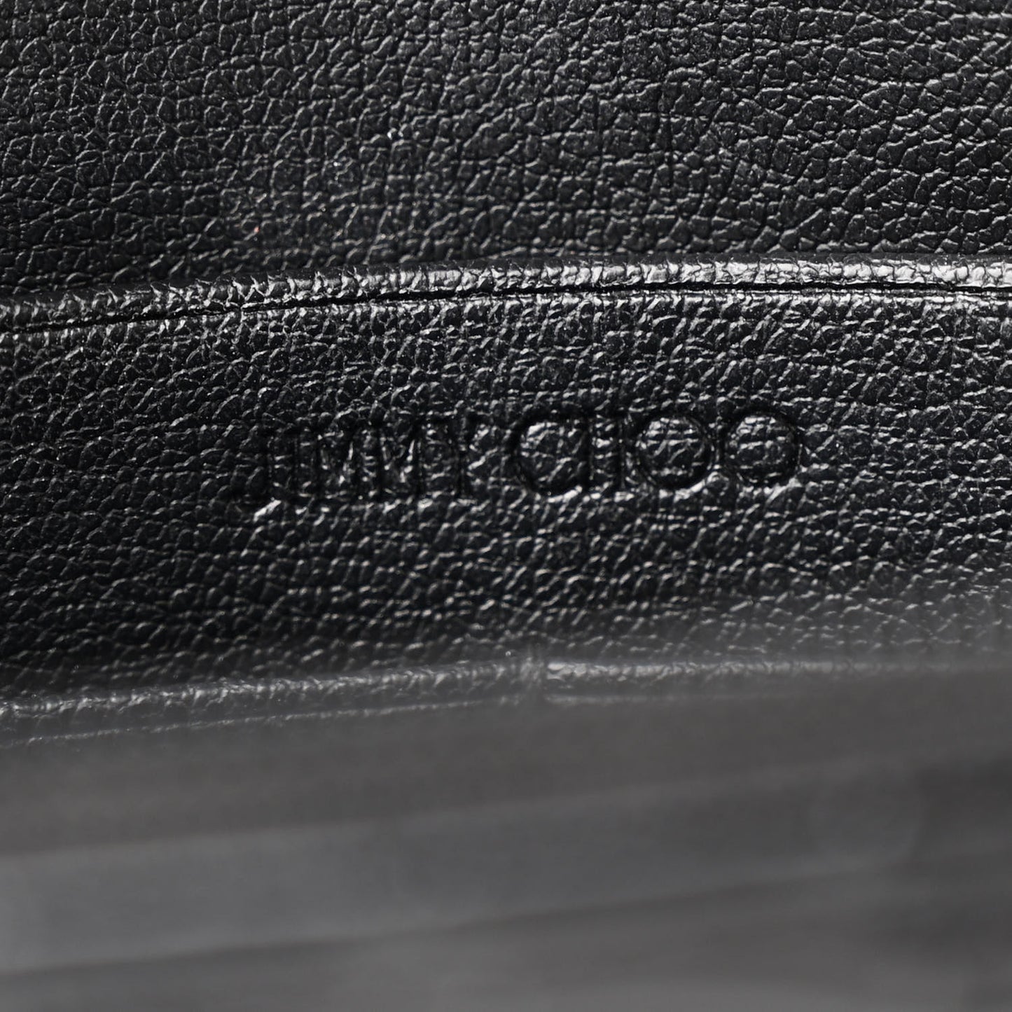 Calfskin Crocodile Embossed Palace Wallet On Chain Black