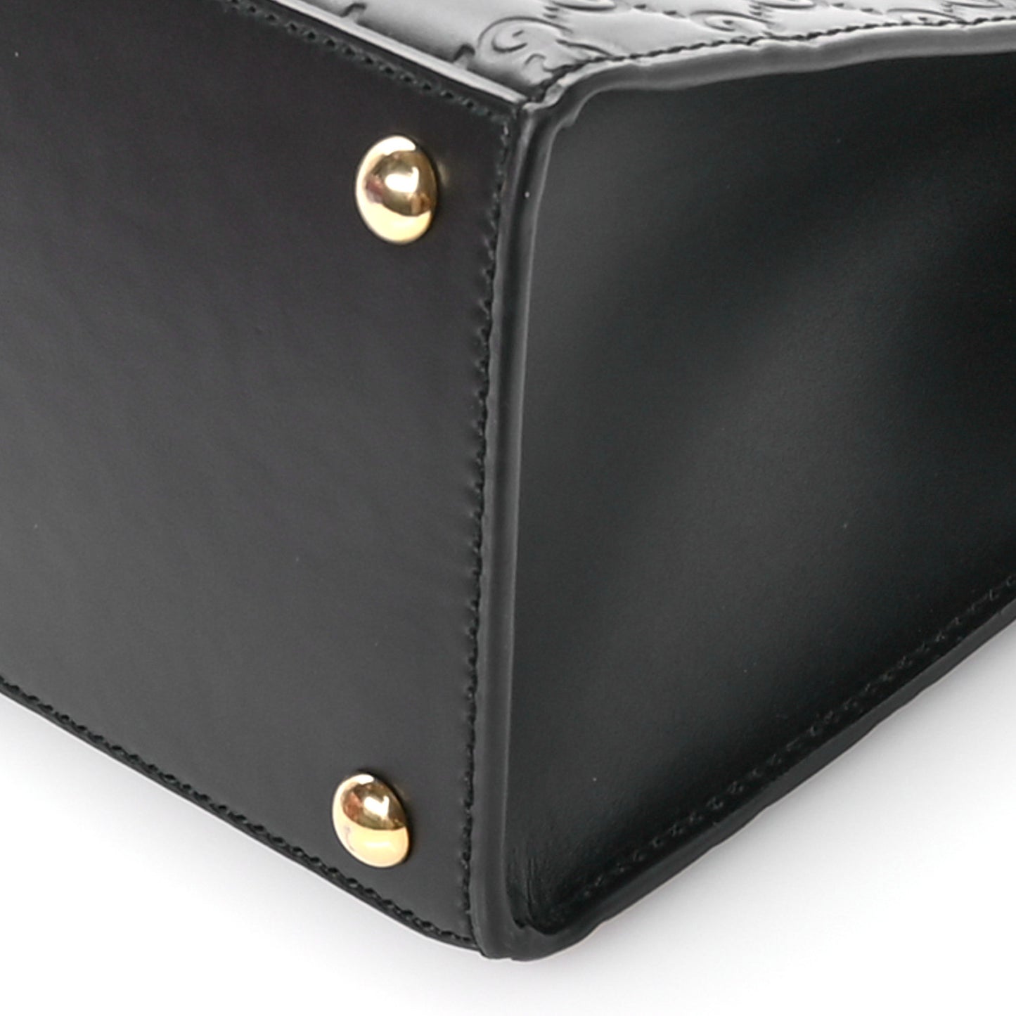 Guccissima Signature Small Padlock Top Handle Bag Black