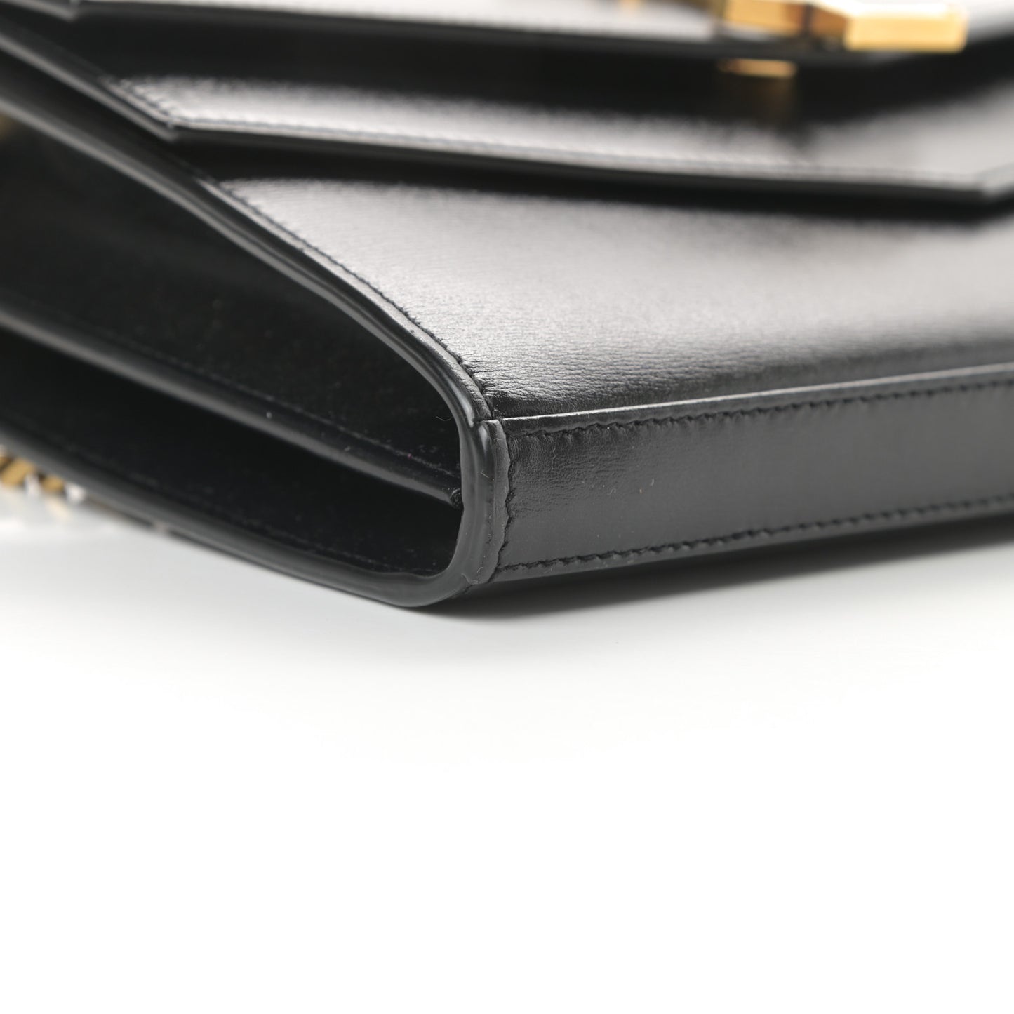 Smooth Calfskin Sulpice Monogram Chain Wallet Black
