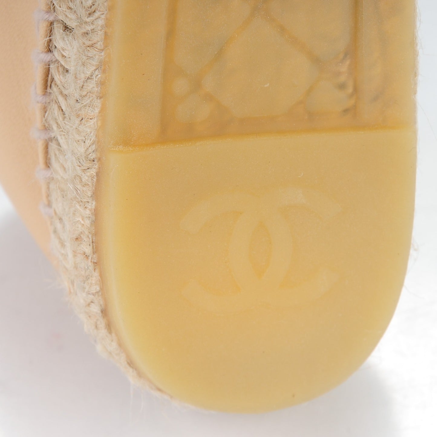 Lambskin CC Espadrilles 37 Beige Black