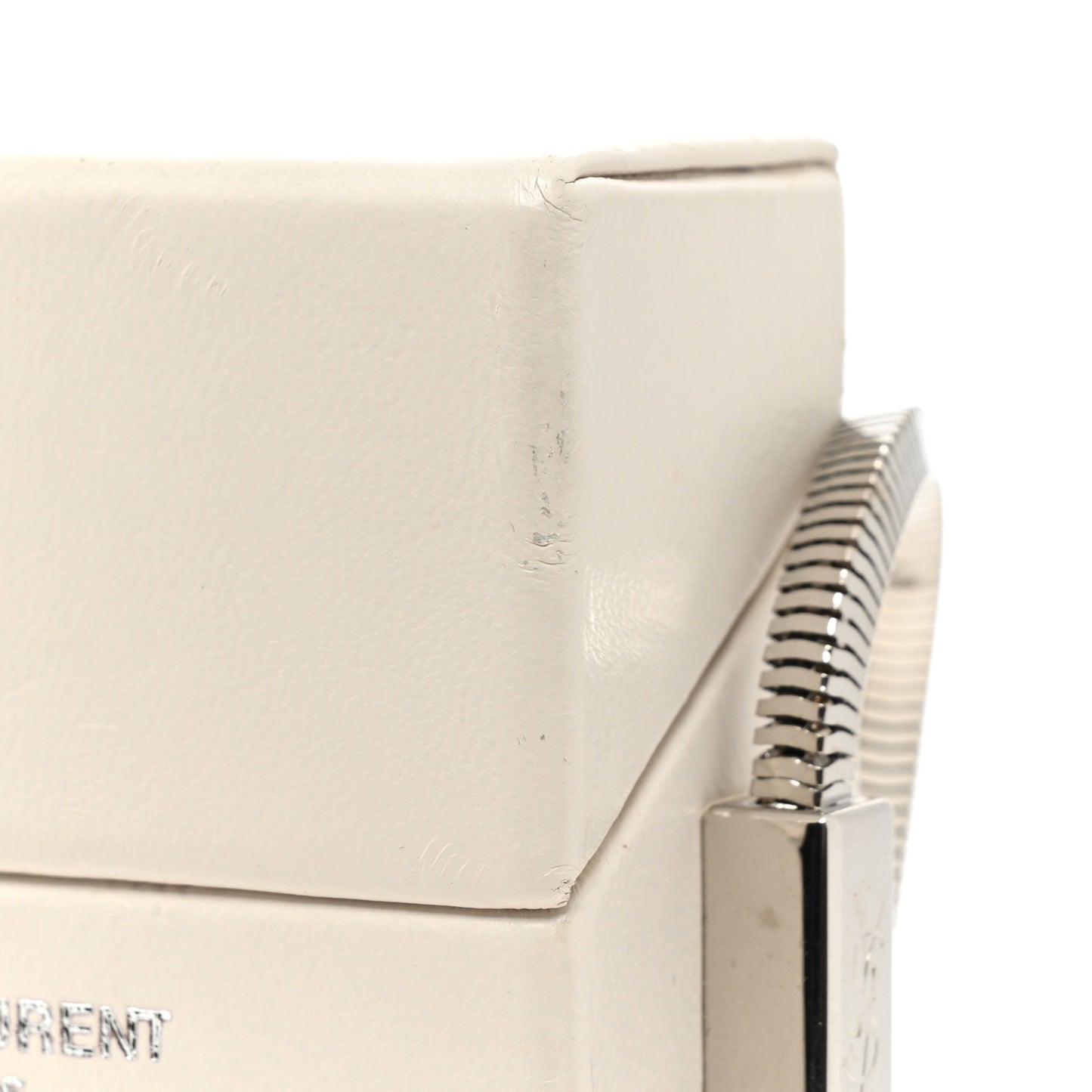 Lambskin Smoking Box Crossbody White