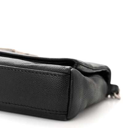 Saint Laurent Grain De Poudre Monogram Toy West Hollywood Fold-Over Bag Black 9 of 11