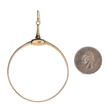Gucci 18K Yellow Gold Horsebit Drop Hoop Earrings 2 of 4