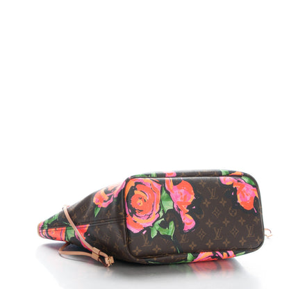 Louis Vuitton Monogram Roses Neverfull MM 4 of 7