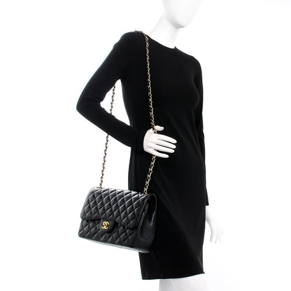 Chanel Caviar Quilted Jumbo Double Flap Black 2 of 8