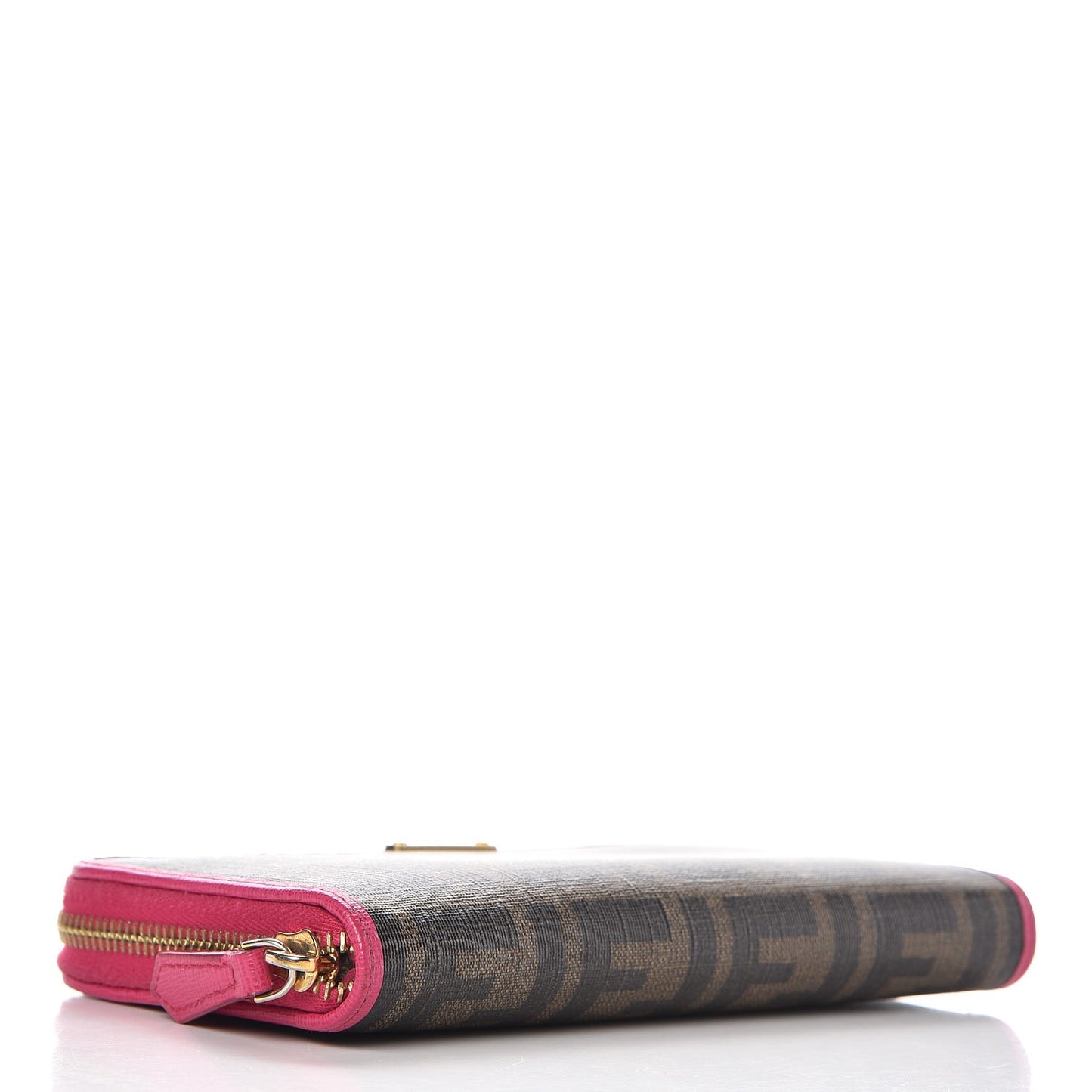 Zucca Spalmati Vitello Elite Zip Around Wallet Tobacco Ciclamino