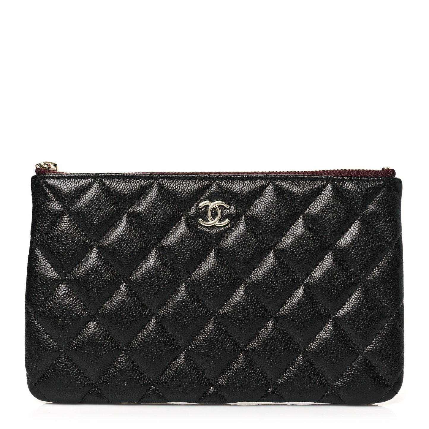 Caviar Quilted Cosmetic Case Black