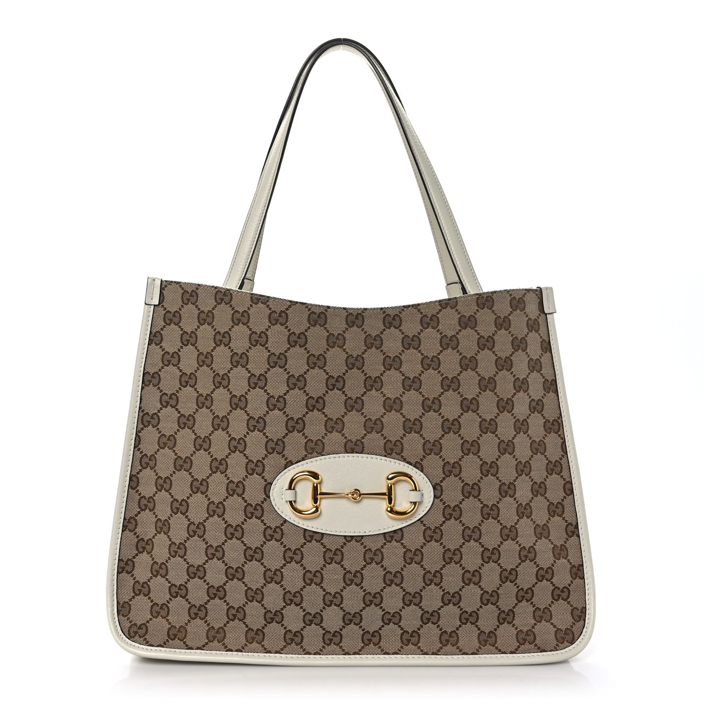 Monogram New Sakai Calfskin Lux Horsebit 1955 Tote Beige Ebony Mystic White