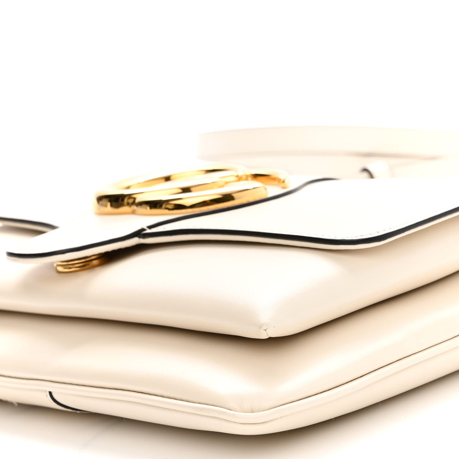Gucci Calfskin Small Arli Flap Shoulder Bag Mystic White 9 of 10