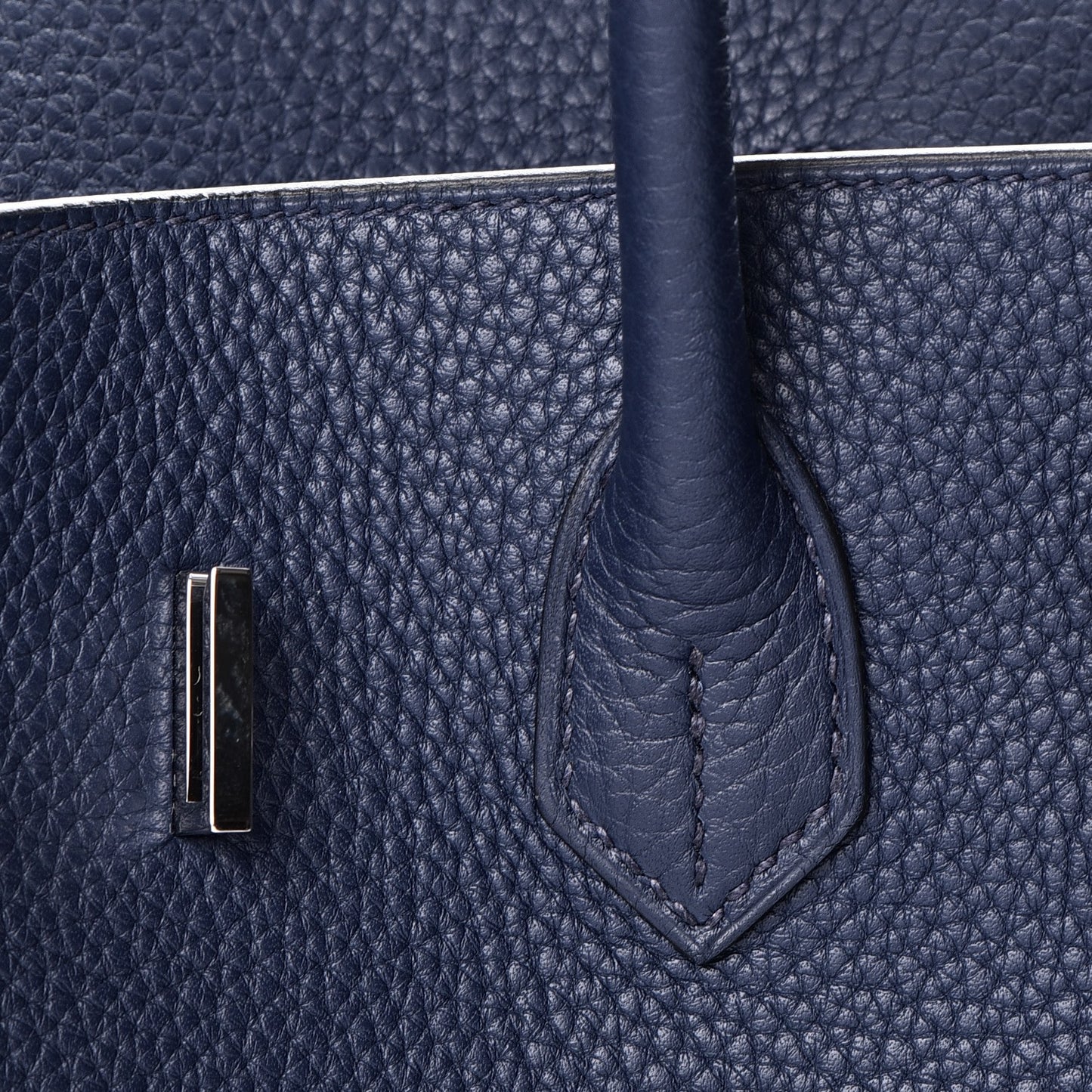Taurillon Clemence Birkin 35 Bleu Saphir