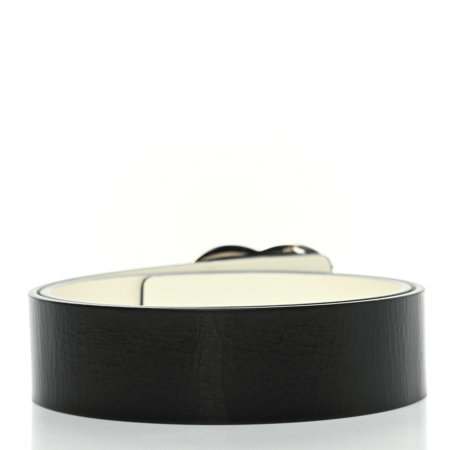 Patent Calfskin CC Reversible Belt 70 Black White