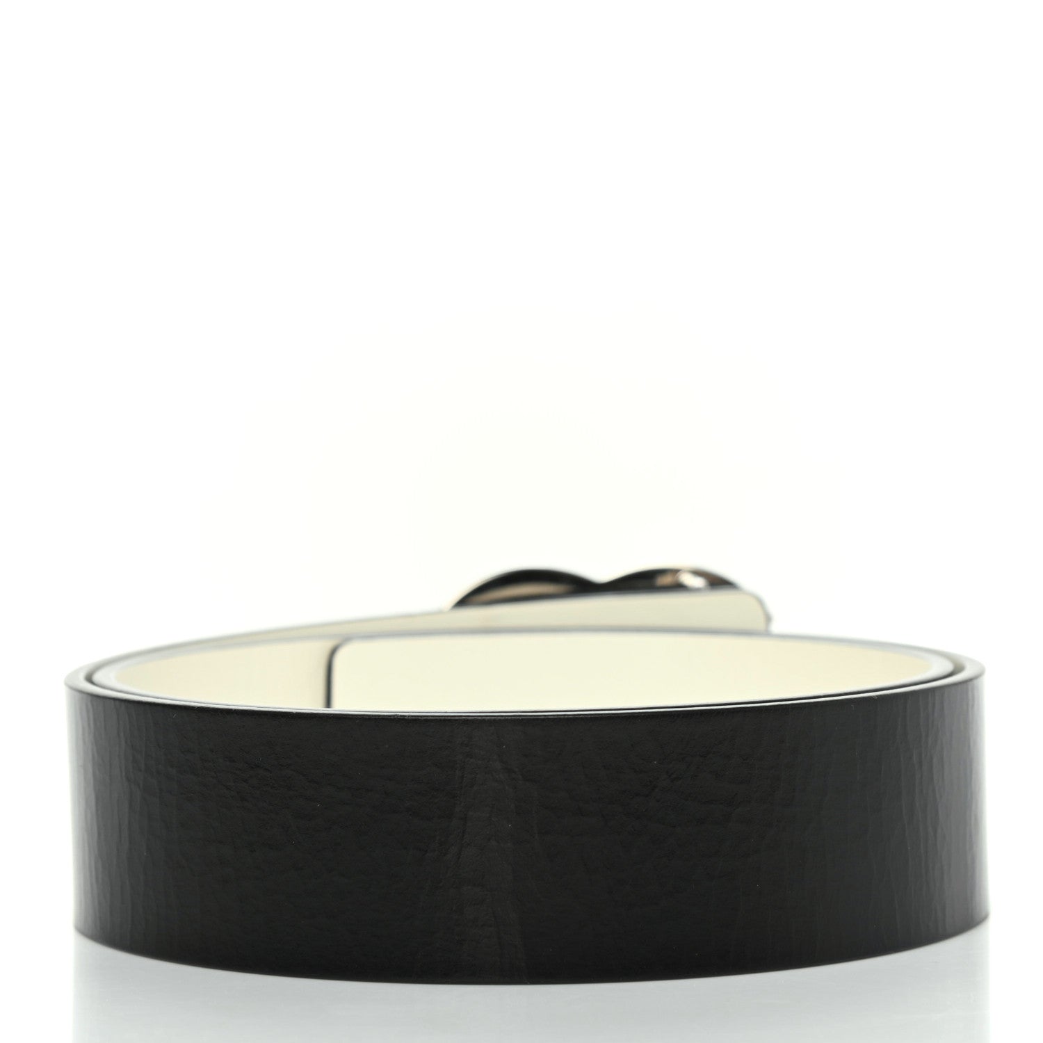 Chanel Patent Calfskin CC Reversible Belt 70 Black White 3 of 8