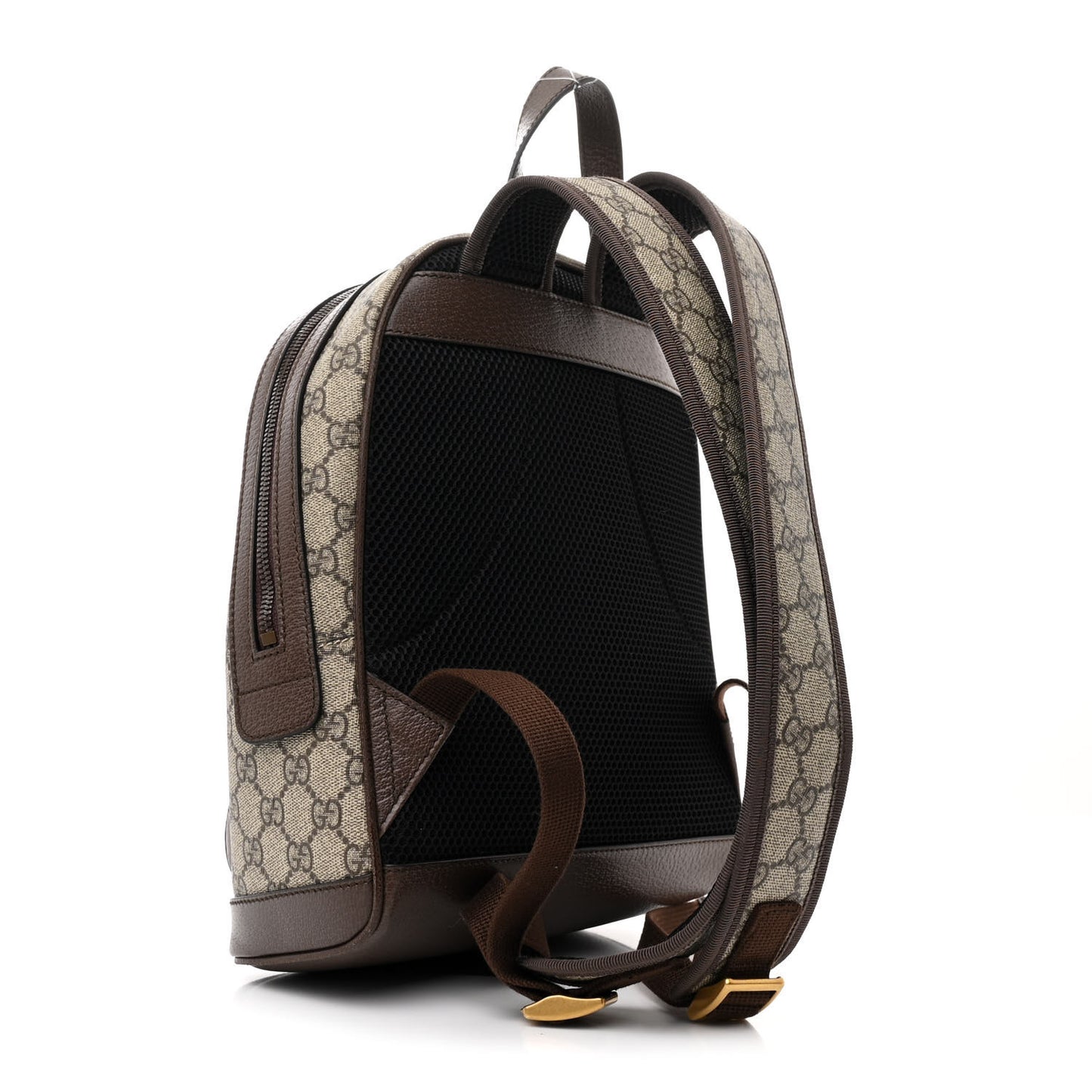 GG Supreme Monogram Calfskin Web Small Ophidia Day BackpacK Beige Ebony New Acero