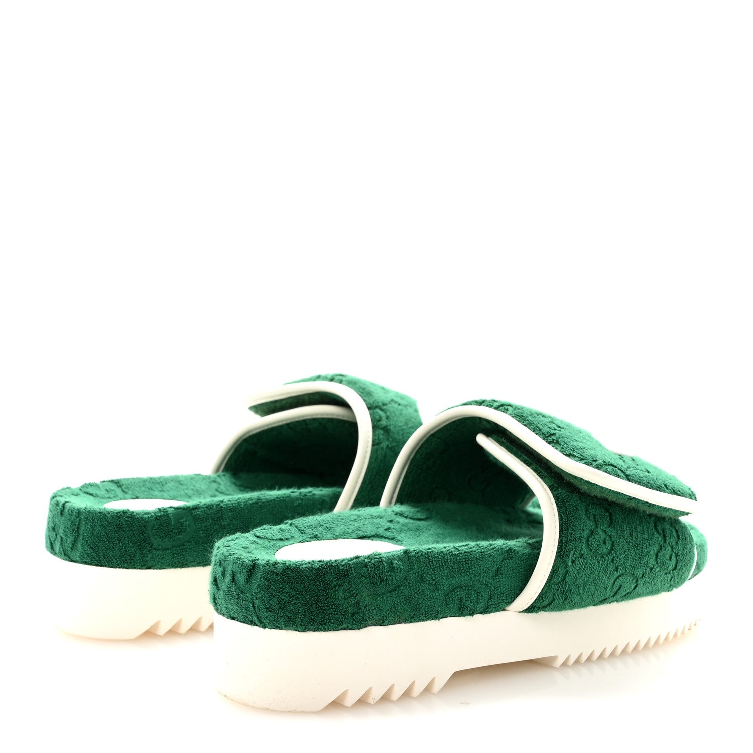 Gucci X ADIDAS Terry Cloth Trefoil GG Monogram Womens Platform