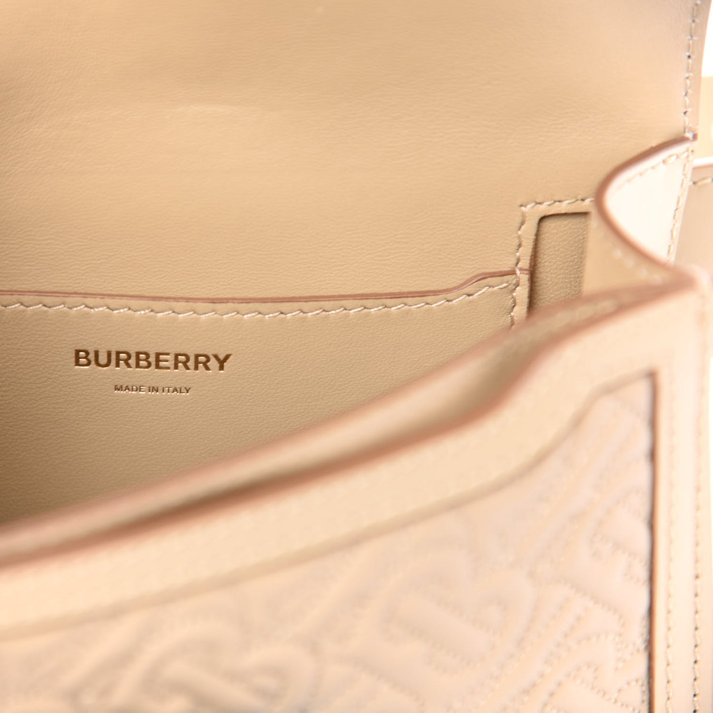 Lambskin Embossed Monogram TB Bum Bag Honey