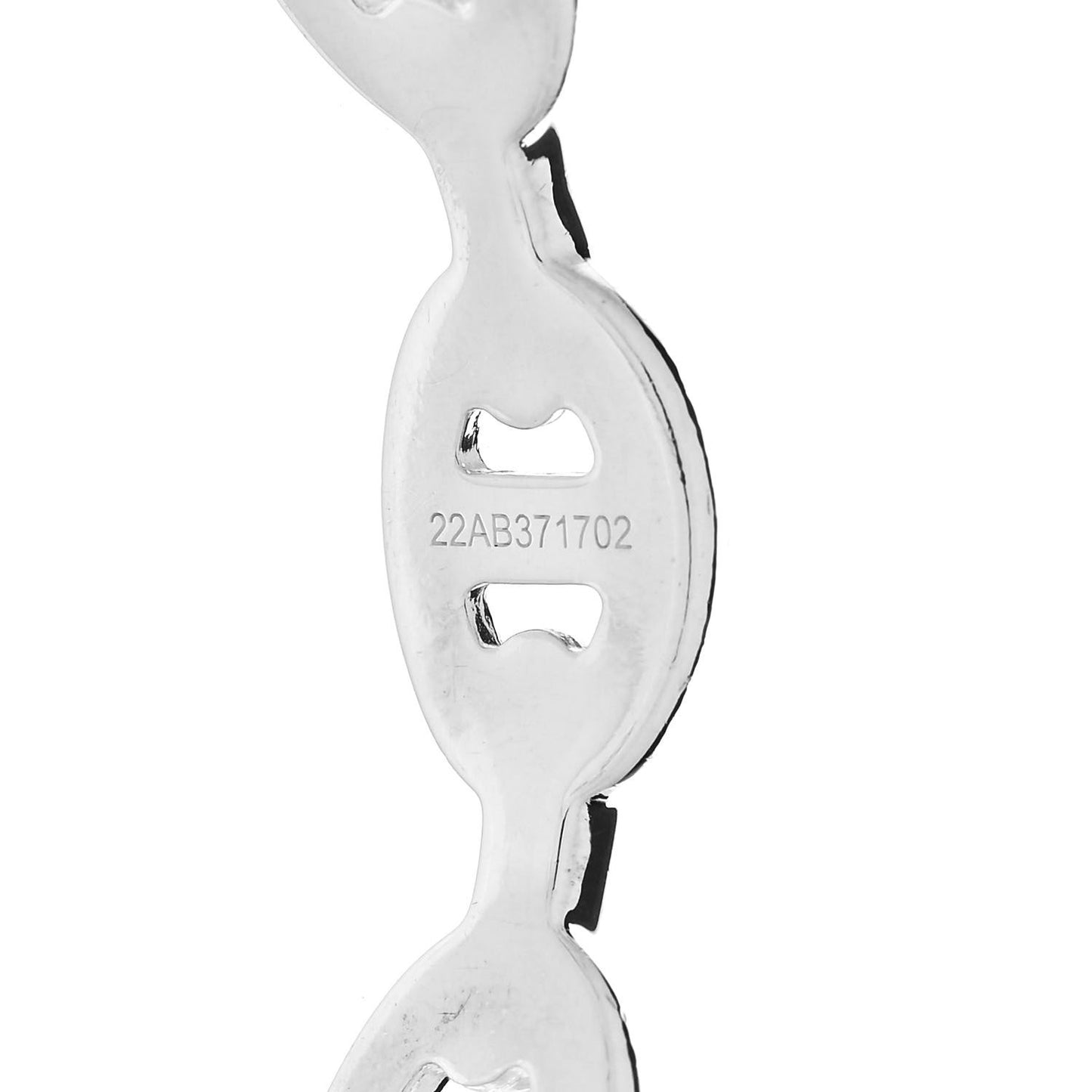 Sterling Silver MM Chaine d'Ancre Enchainee Cuff Bracelet ST