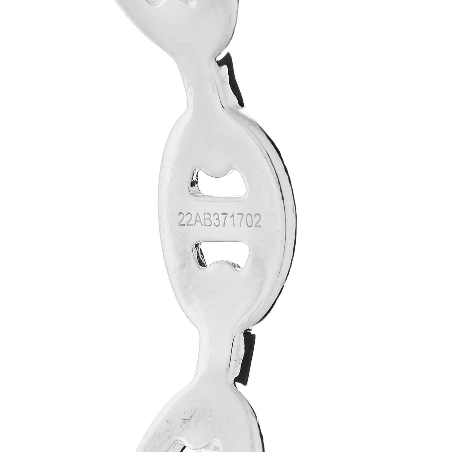 Hermes Sterling Silver MM Chaine d'Ancre Enchainee Cuff Bracelet ST 4 of 4