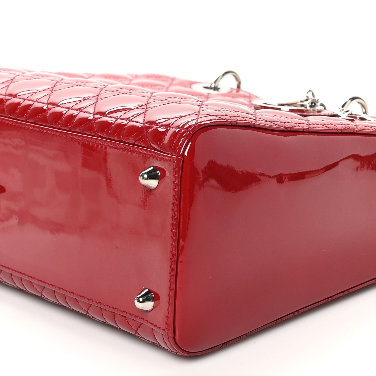 Christian Dior Patent Cannage Large Lady Dior Red 10 of 10