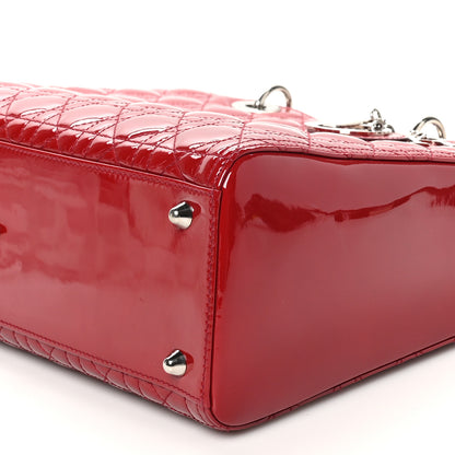 Christian Dior Patent Cannage Large Lady Dior Red 10 of 10