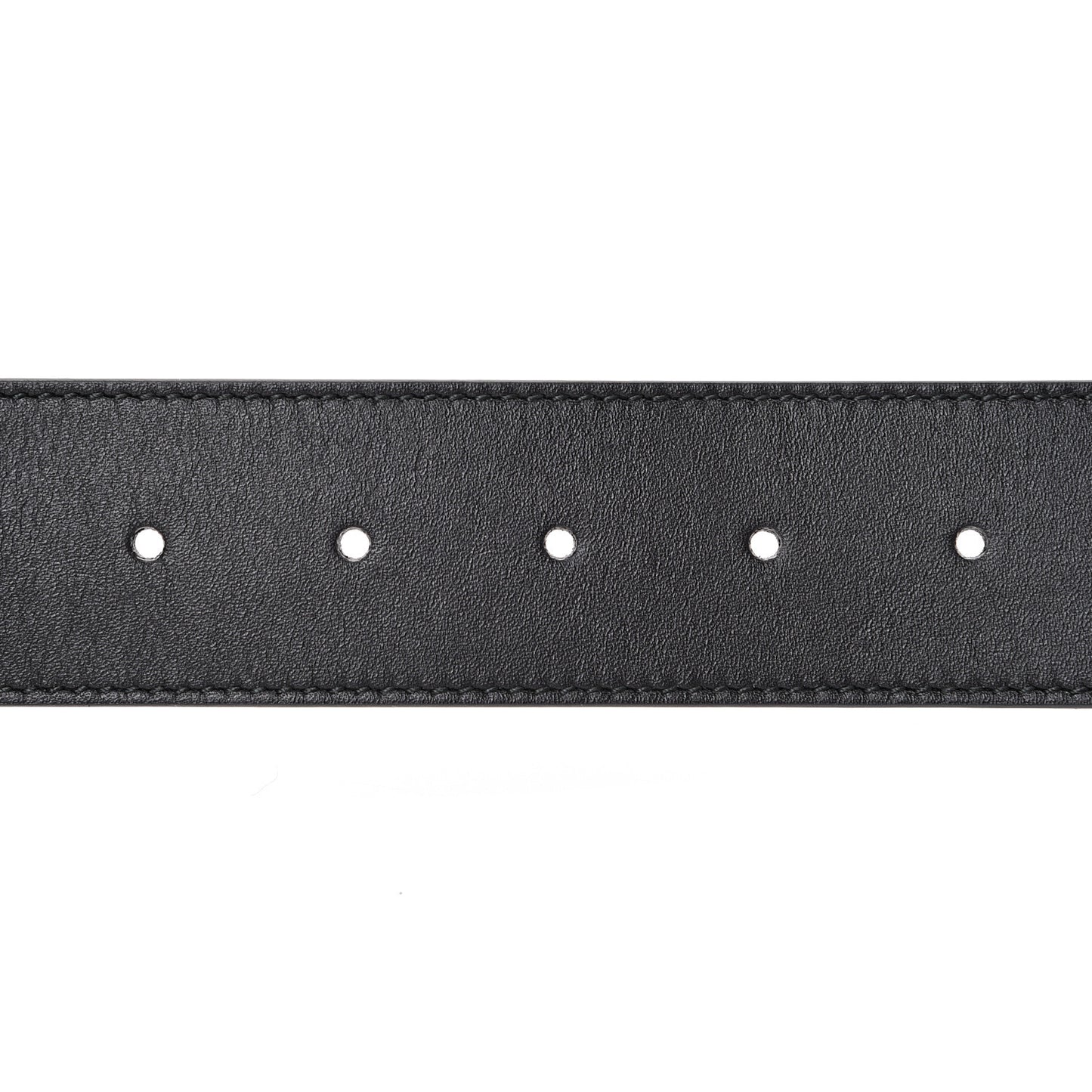 Moon Calfskin Pearl Double G 40mm Belt 85 34 Black Cream