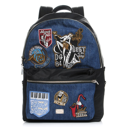 Dolce & Gabbana Denim Patched Volcano Backpack Black 1 of 7