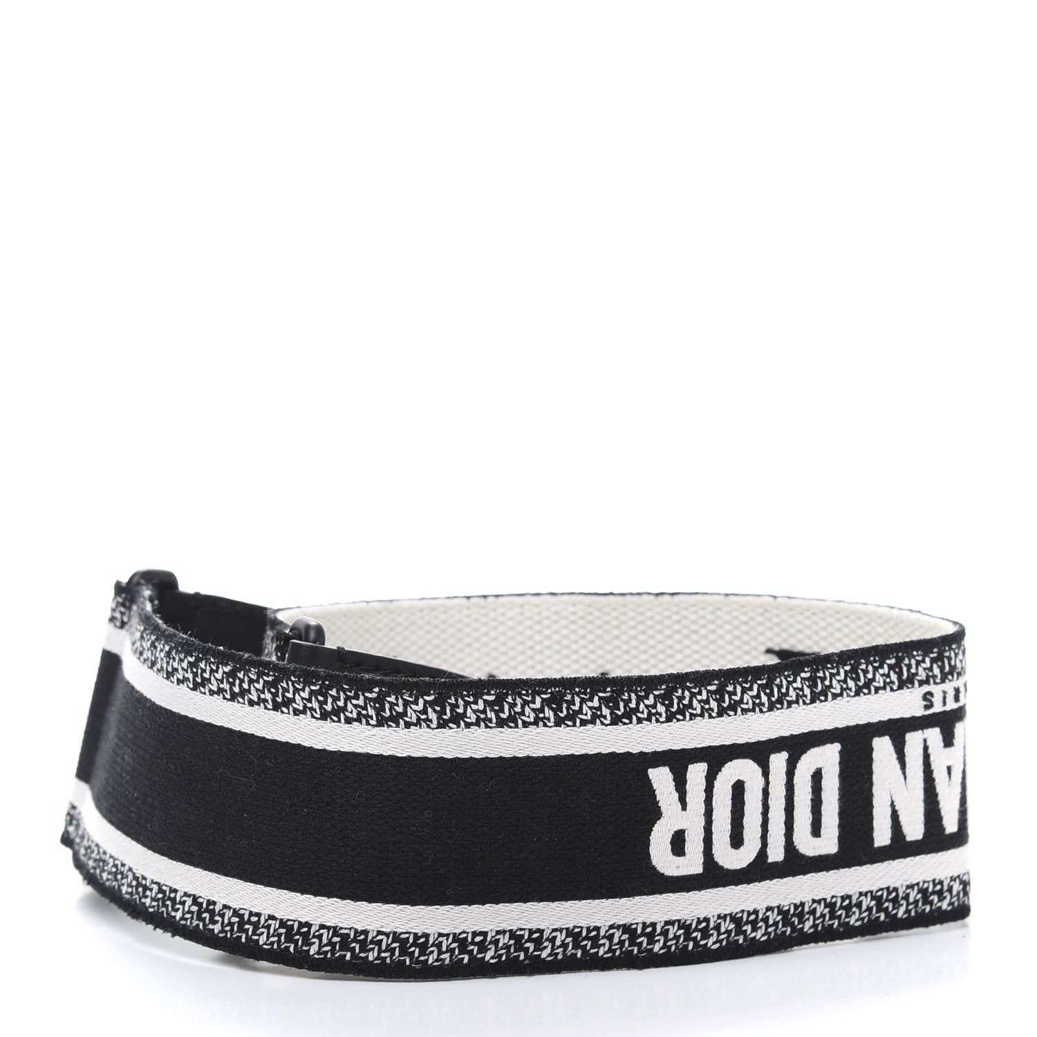 Christian Dior Canvas Embroidered Shoulder Strap Black Ultramatte 2 of 4