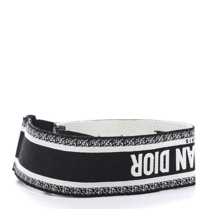 Christian Dior Canvas Embroidered Shoulder Strap Black Ultramatte 2 of 4