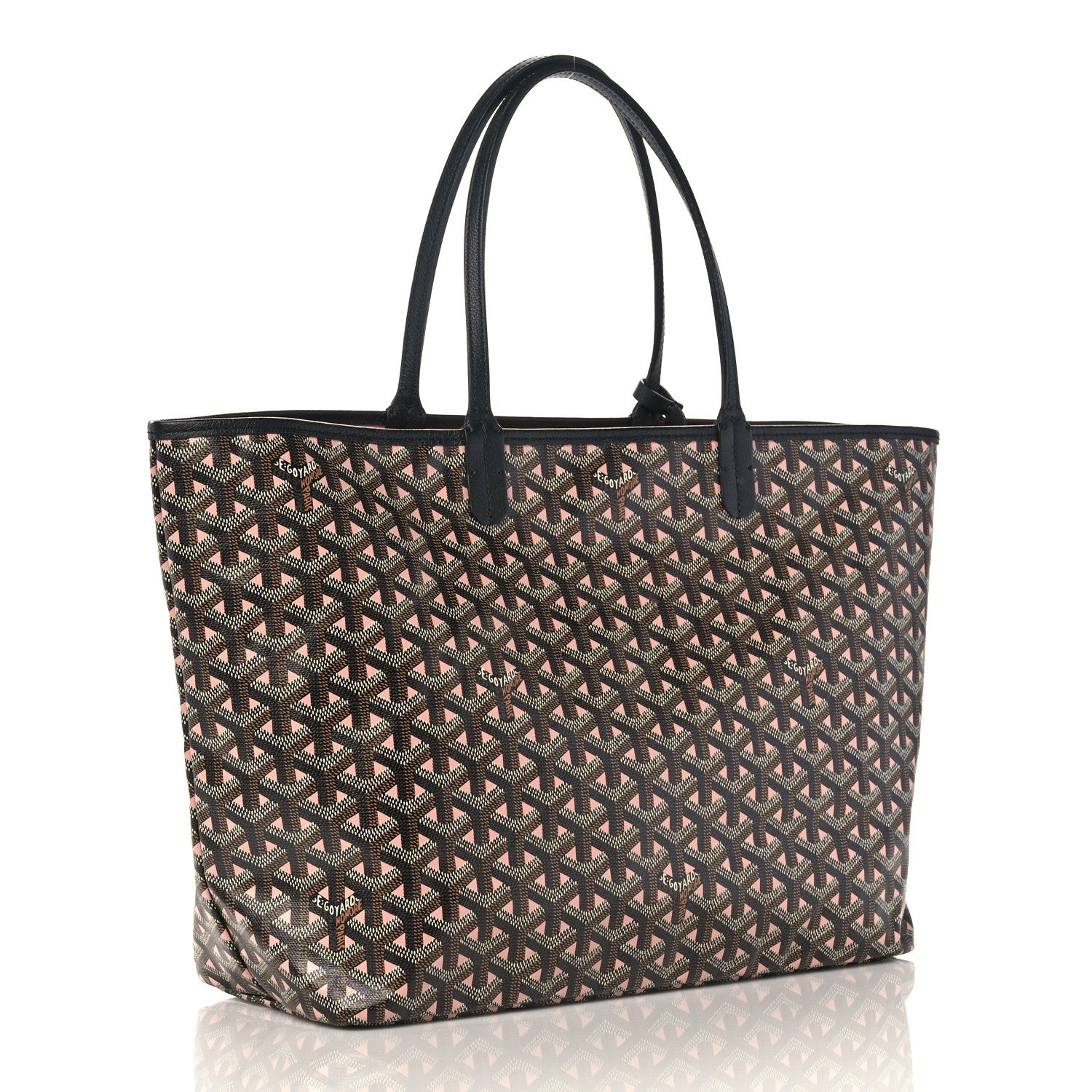 Goyard Goyardine Saint Louis Claire Voie PM Black Pink 4 of 10