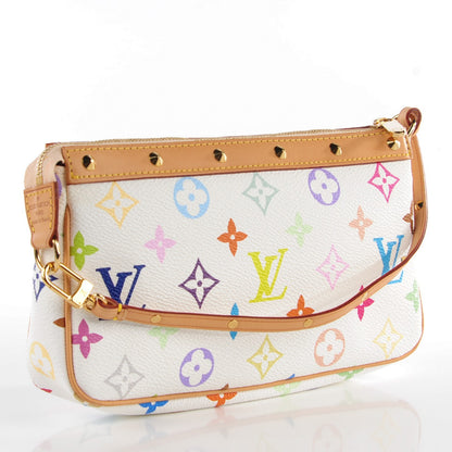 Louis Vuitton Monogram Multicolor Pochette Accessories White 3 of 9