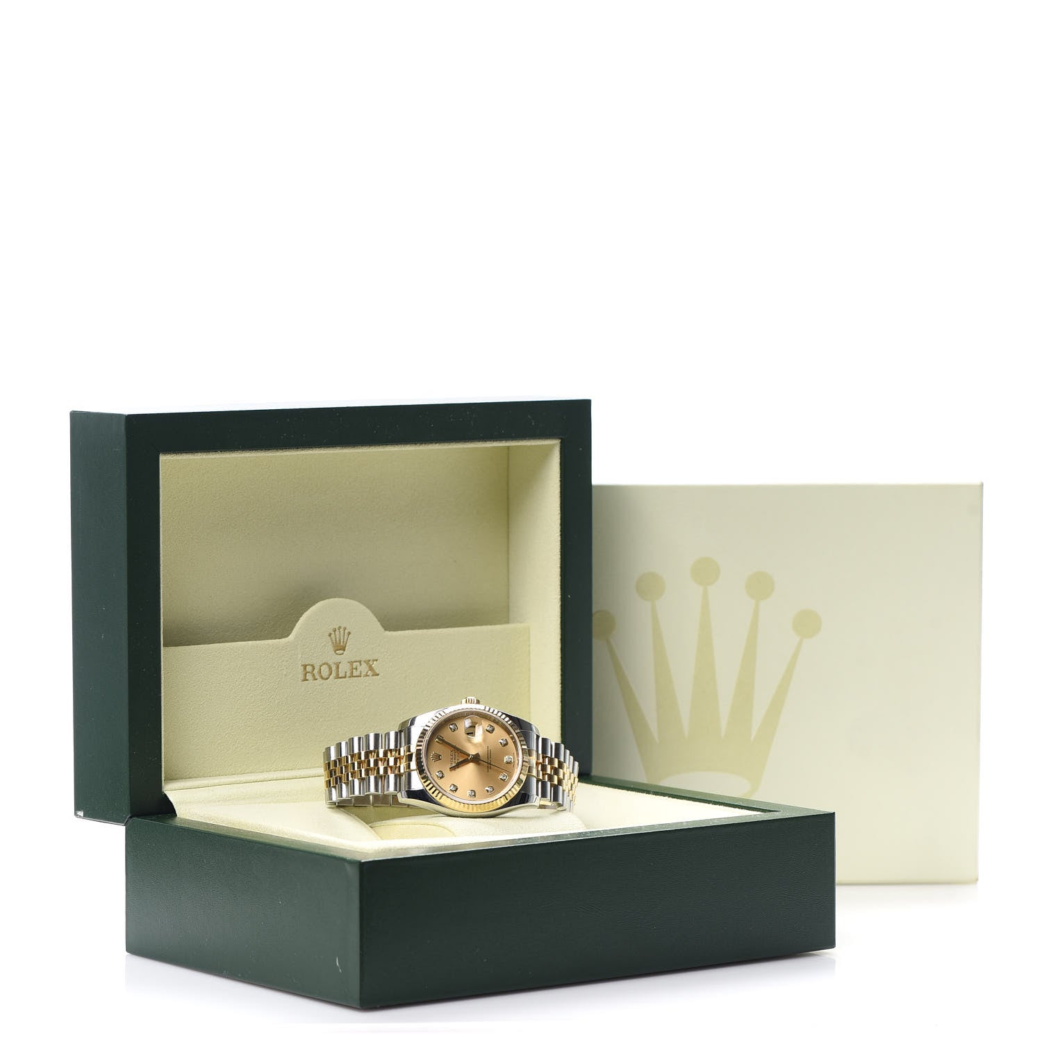 Rolex Stainless Steel 18K Yellow Gold Diamond 36mm Oyster Perpetual Datejust Watch Champagne 16233 7 of 7