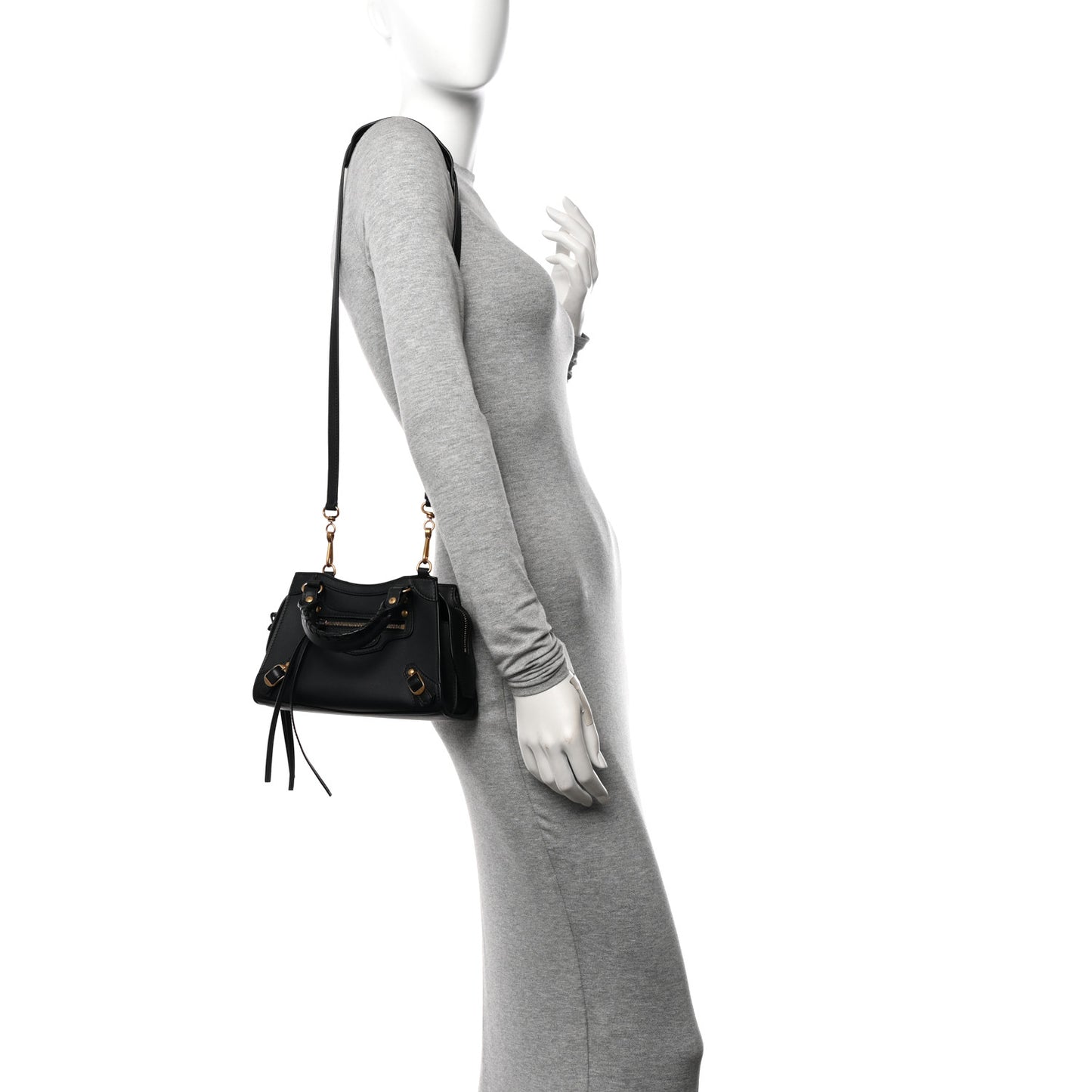 Smooth Calfskin Neo Classic Gold Hardware Mini City Black