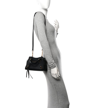 Balenciaga Smooth Calfskin Neo Classic Gold Hardware Mini City Black 2 of 12