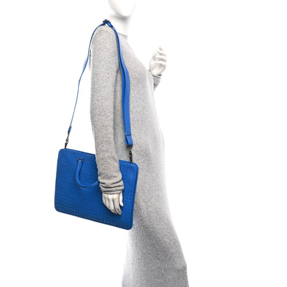 Bottega Veneta Nappa Intrecciato Briefcase Blue 2 of 12