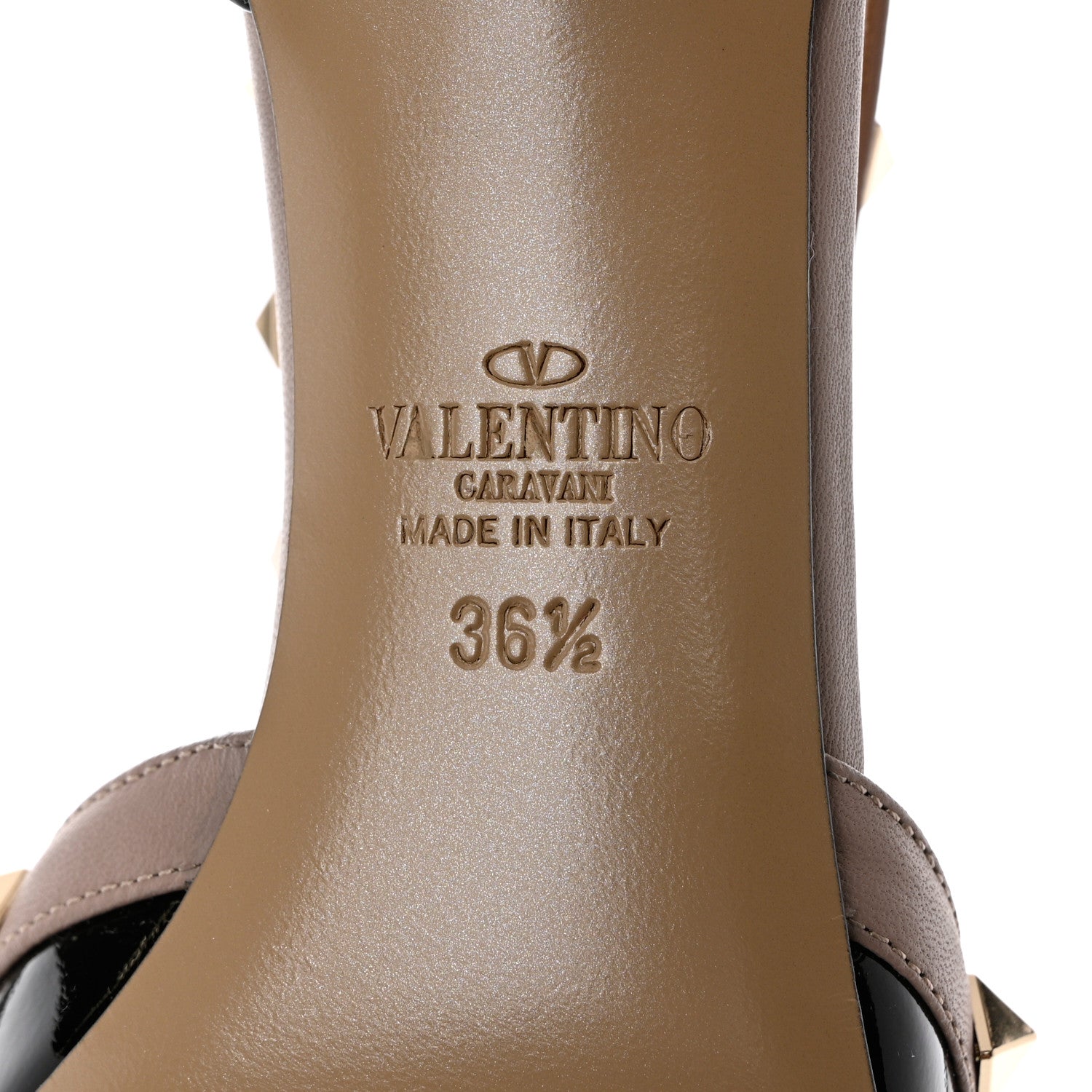 Valentino Garavani Patent Rockstud Cross Strap D'Orsay 55mm Pumps 36.5 Black Poudre 8 of 11