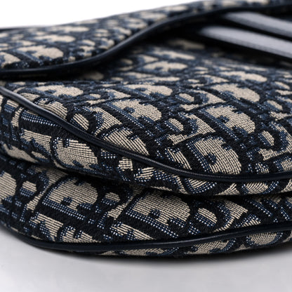 Christian Dior Oblique Saddle Bag Blue 8 of 9