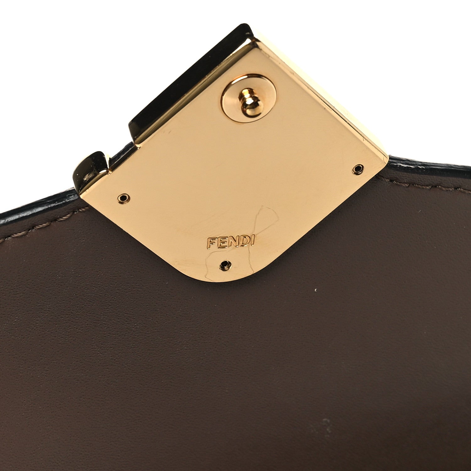 Fendi Vitello Ceylon Bi-Color FF 1974 Embossed FF Diamonds Chain Wallet Maya Black 6 of 12