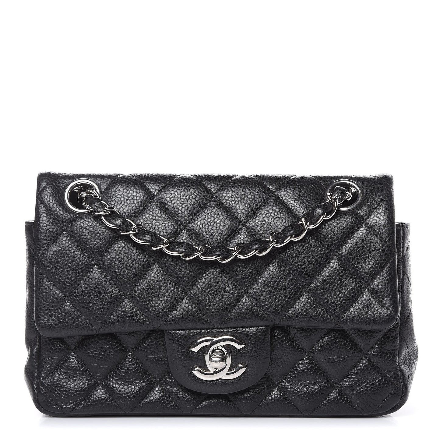 Caviar Quilted Mini Rectangular Flap Black