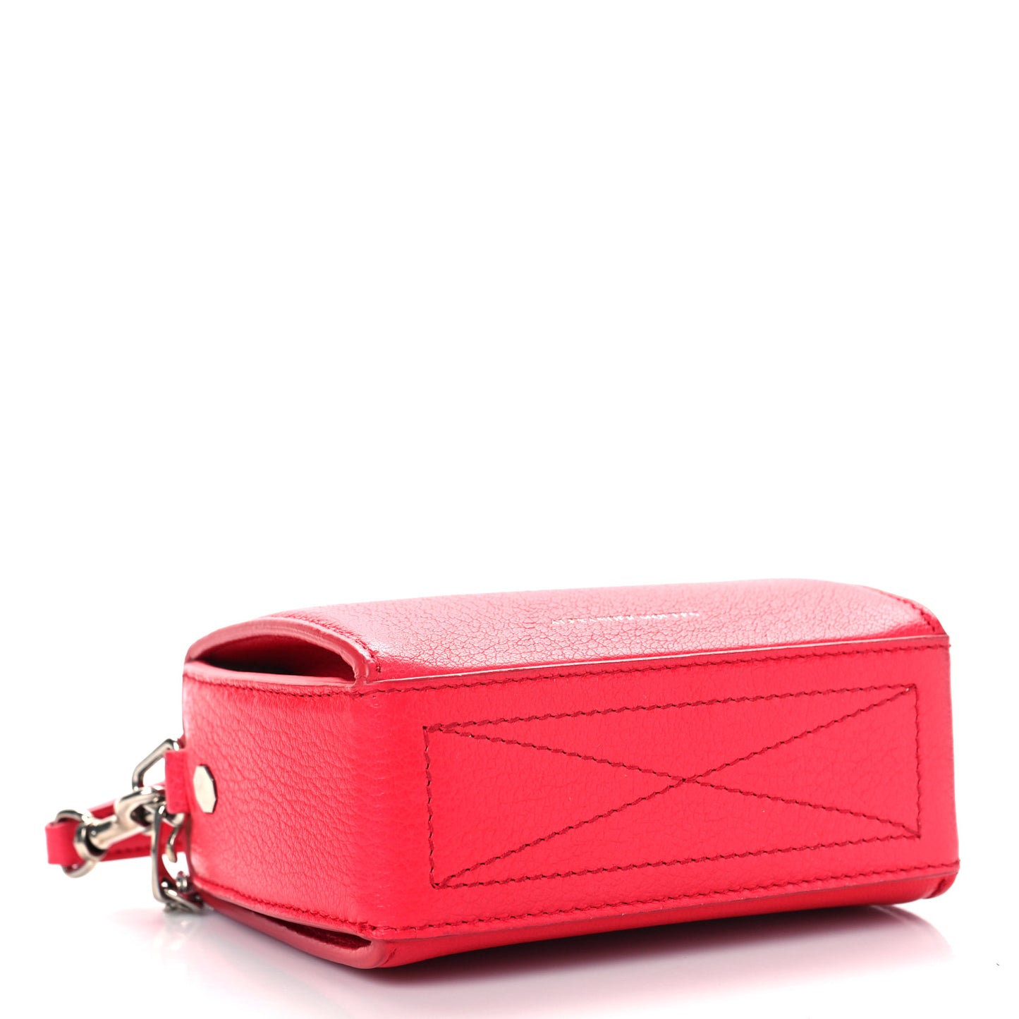Silky Amish Grain Calfskin Box Shoulder Bag 19 Pink