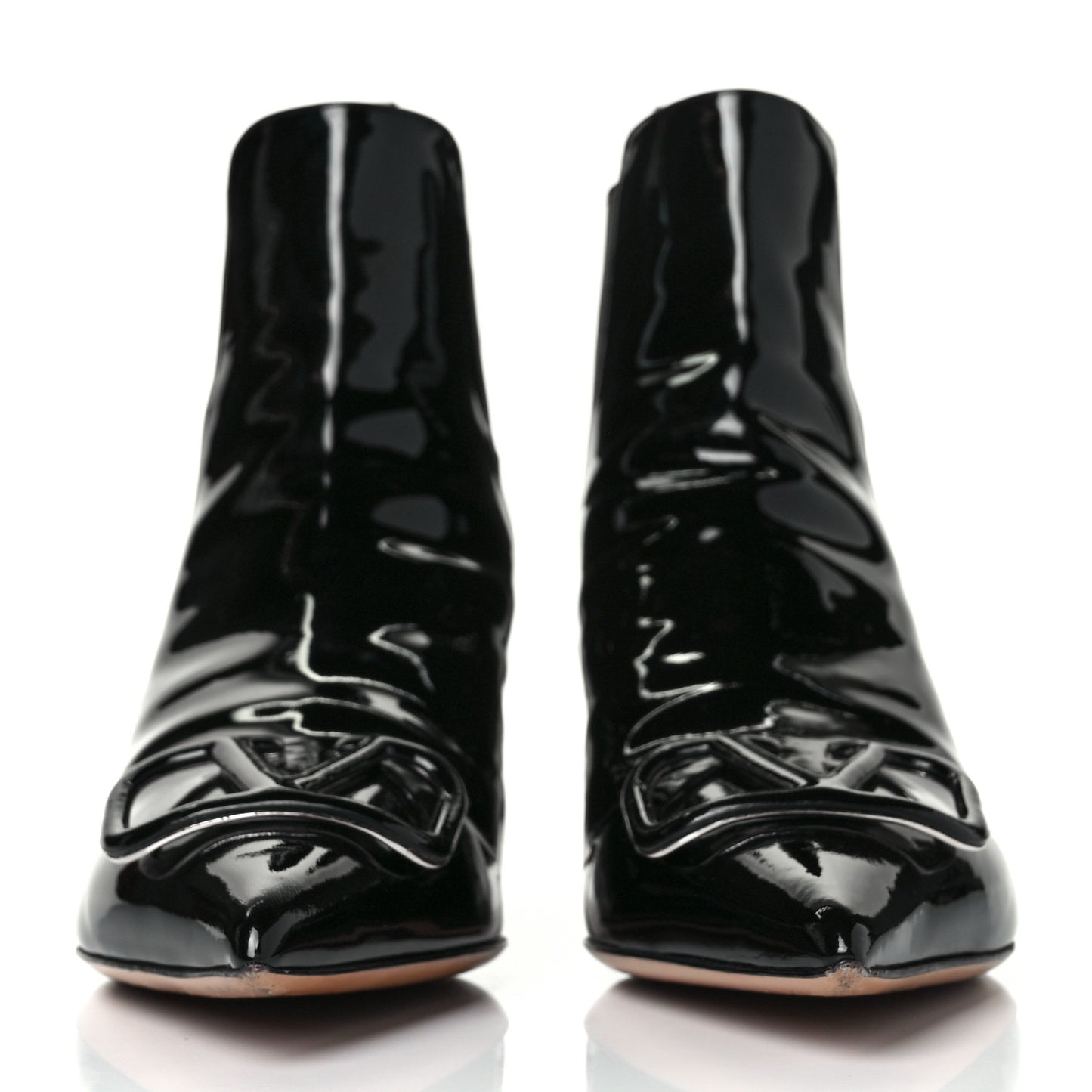 Patent VLogo Ankle Boots 37.5 Black